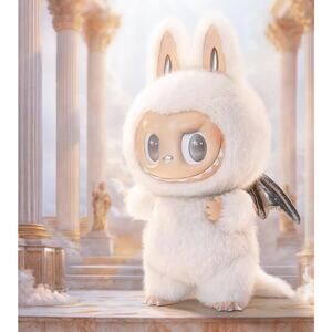 Pop Mart The Monsters Labubu Zimomo Angel in Clouds Figure + Tote Bag